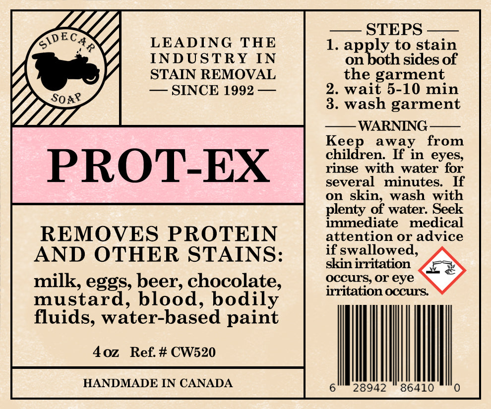 Protex - For Protein Stains: Blood, Milk, Eggs, Vomit, Urine – SidecarSoap